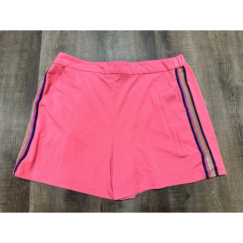 Trina‎ Turk Emmy Side Striped Pink Shorts Large